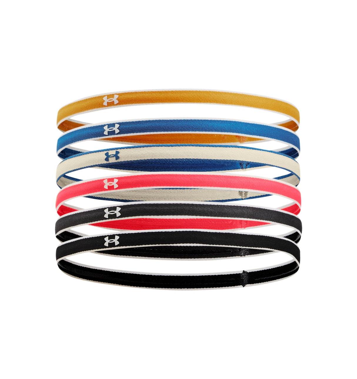 Under Armour Womens Mini Headbands - 6 Pack - Secure Stay-Put Performance