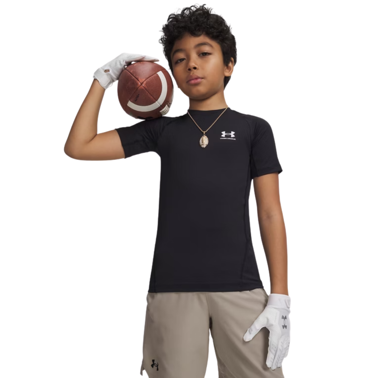 Under Armour Boys HeatGear Armour Short Sleeve Baselayer - Moisture Wicking and Stretchable Apparel