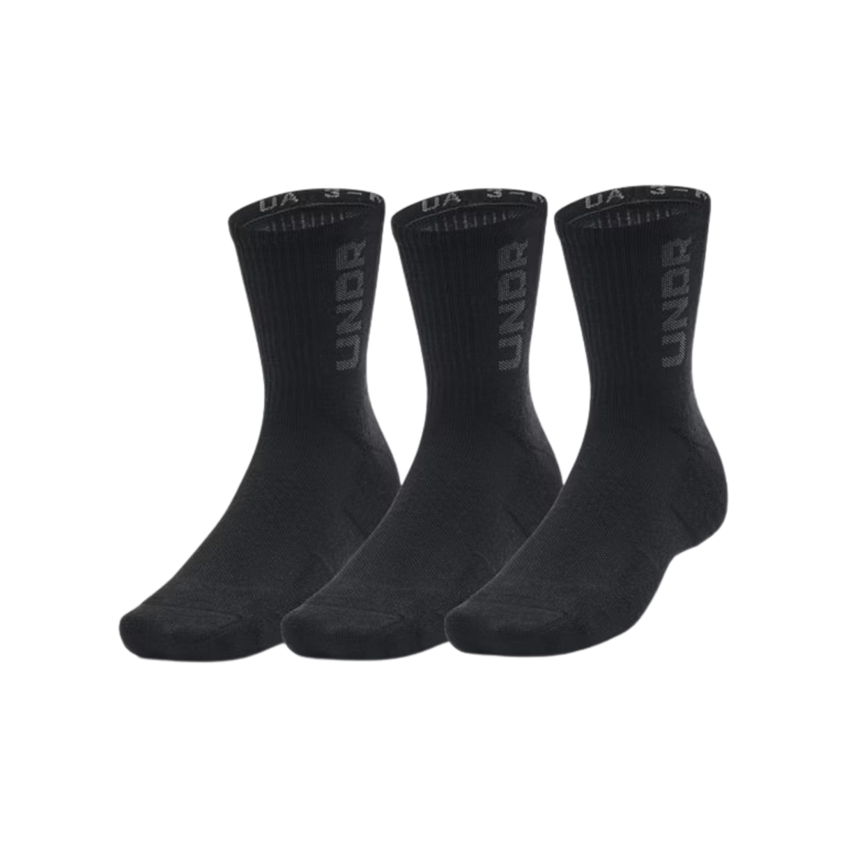 Under Armour Unisex UA 3-Maker Mid-Crew Socks - 3 Pack - Sweat-Wicking and Breathable