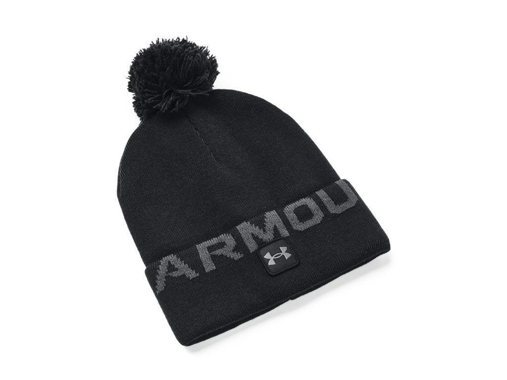 Under Armour Mens Halftime Fleece Pom Beanie Accessories - Sweat Wicking