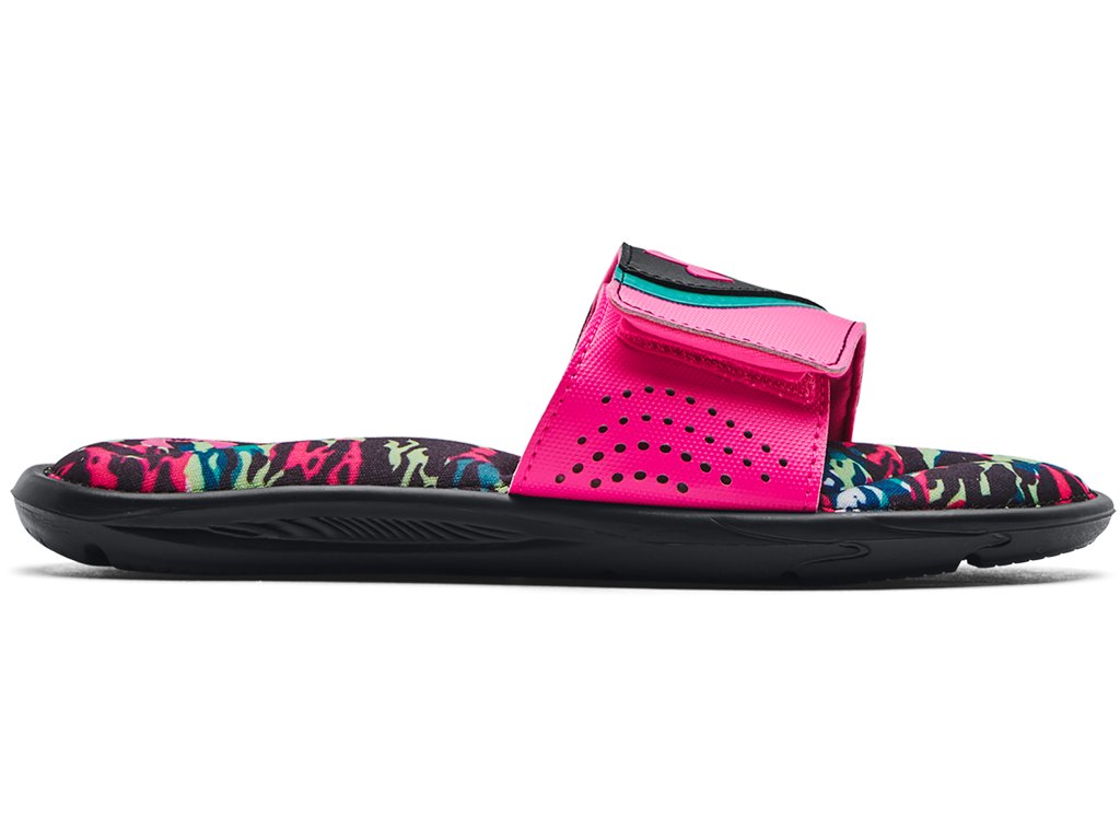 Under Armour Boys Ignite VI Graphic Footbed Slides Footwear - Durable Traction Pods