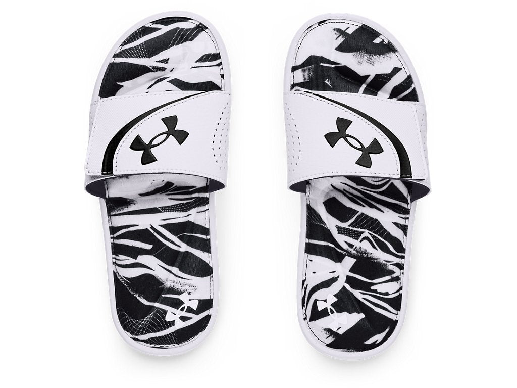 Under Armour Boys Ignite VI Graphic Footbed Slides Footwear - Durable Traction Pods