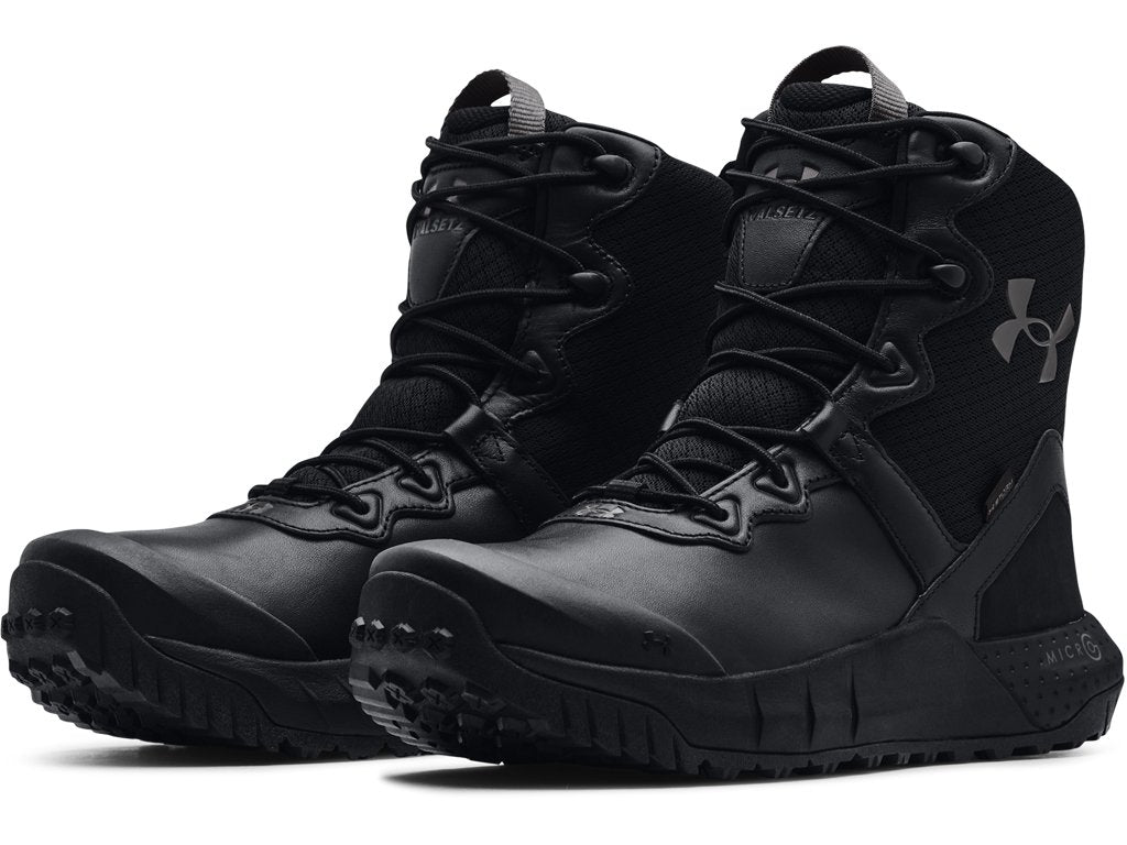 Under Armour Mens Micro G Valsetz Leather Waterproof Tactical Boots - Durable Protection Footwear