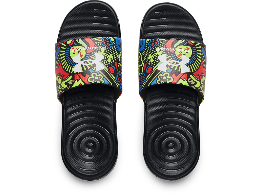 Under Armour Mens Ansa Graphic Slides Footwear - Extra Comfort Fit