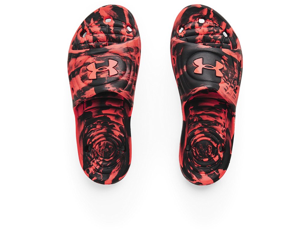 Under Armour Mens UA Locker Camo Slides Footwear - Built-in Drainage System