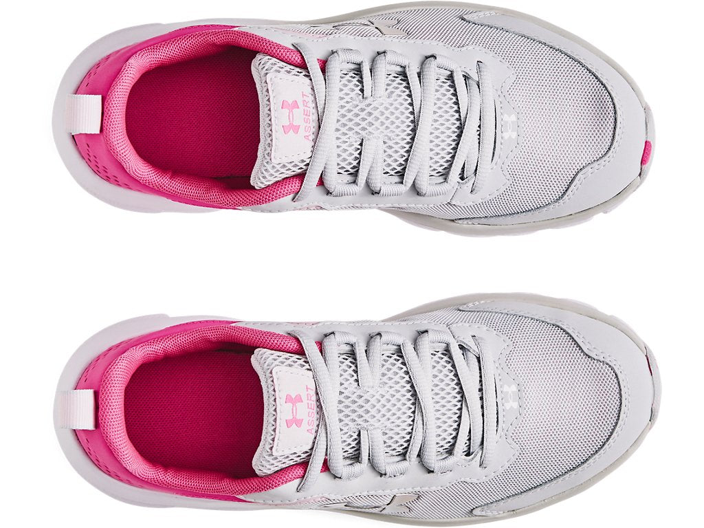 Under Armour Girls Assert 9 Running Shoes - Lightweight with Durable Leather Overlays