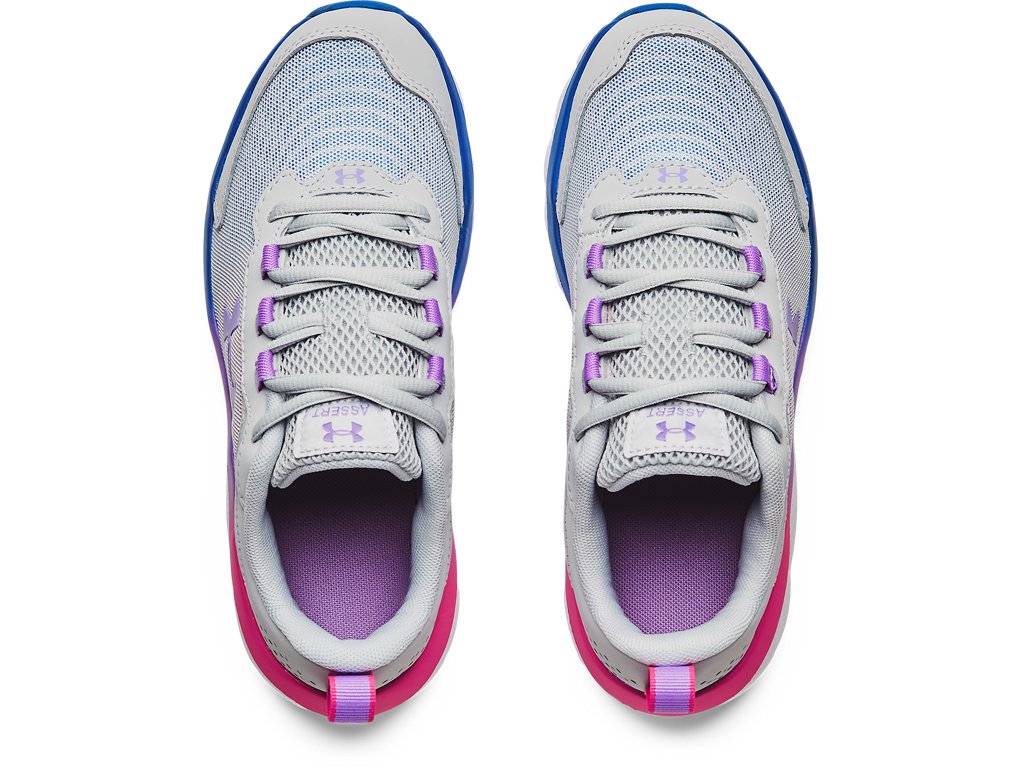 Under Armour Girls Assert 9 Running Shoes - Lightweight with Durable Leather Overlays