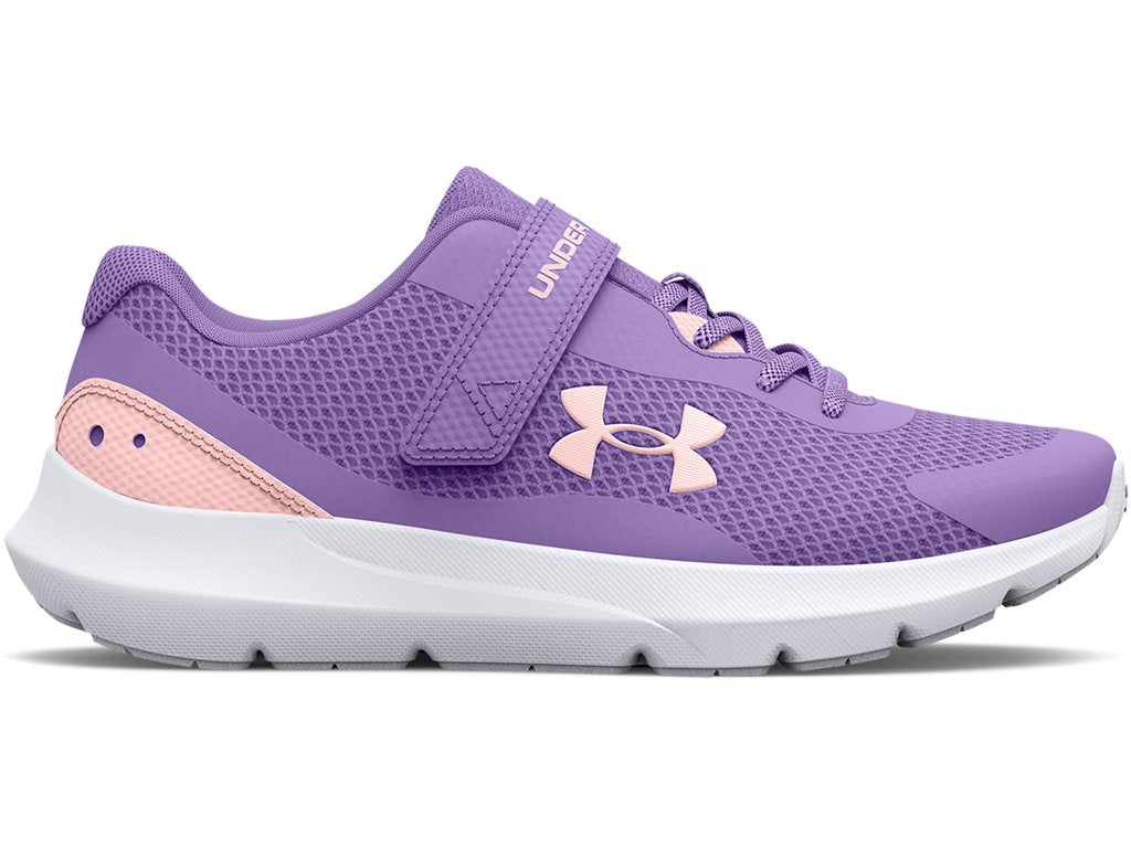 Under Armour Girls Pre-School UA Surge 3 AC Running Shoes - Enhanced Ankle Comfort