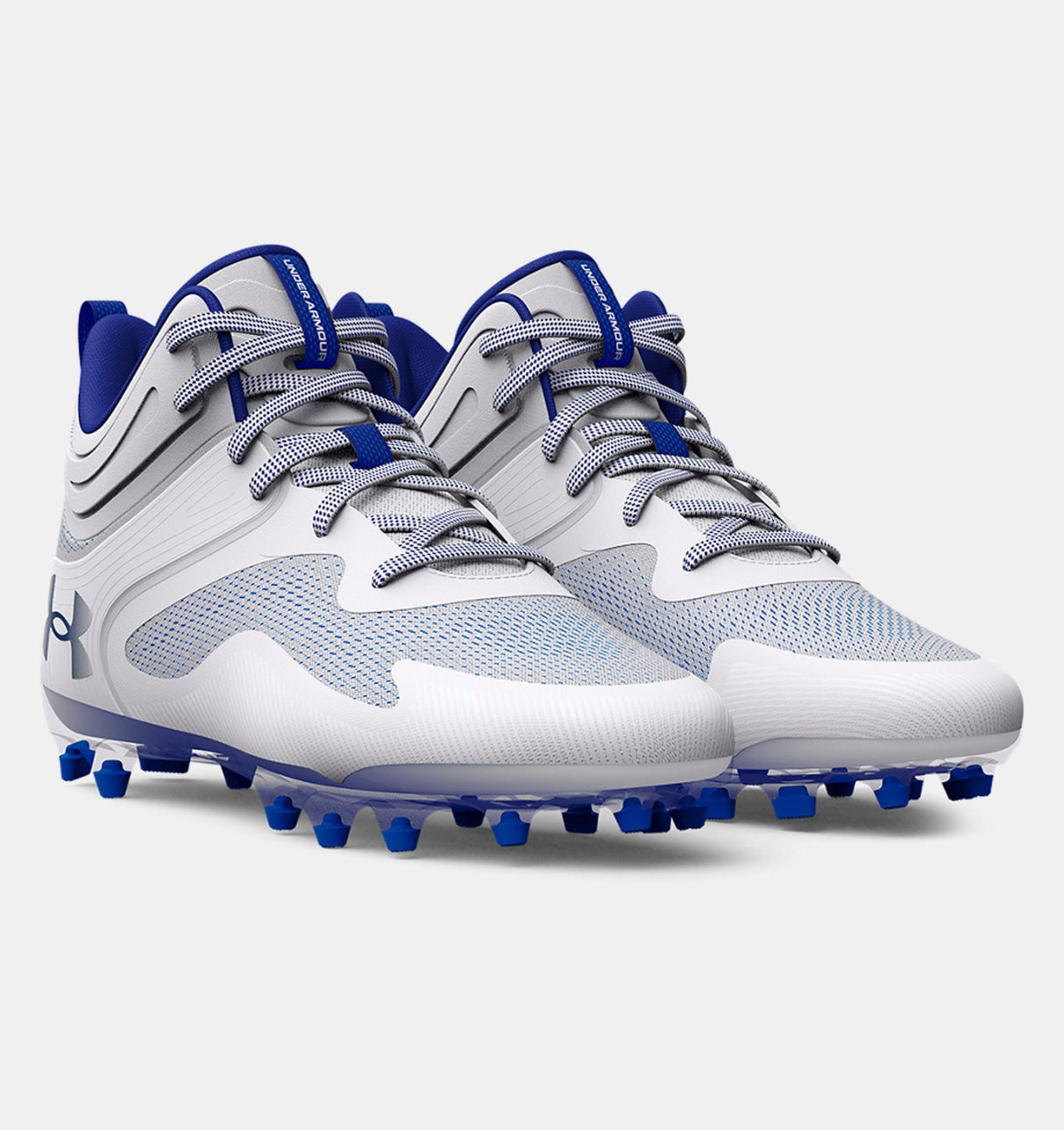 Under Armour Men's UA Command MC Mid Lacrosse Cleats Footwear - Durable and Abrasion Resistant