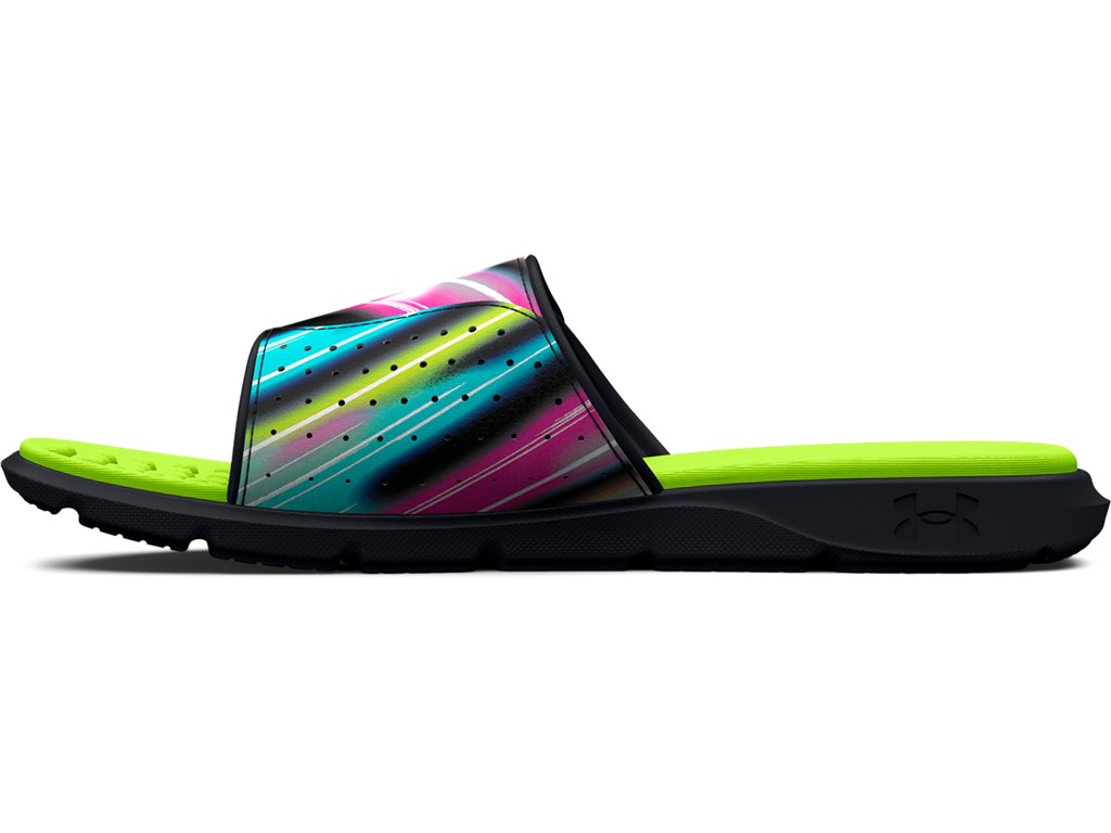 Under Armour Mens UA Ignite Pro Graphic Strap Slides Footwear - Comfortable Foam Footbed