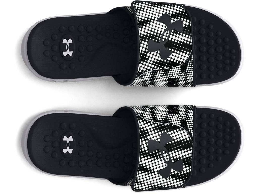 Under Armour Mens UA Ignite Pro Graphic Strap Slides Footwear - Comfortable Foam Footbed