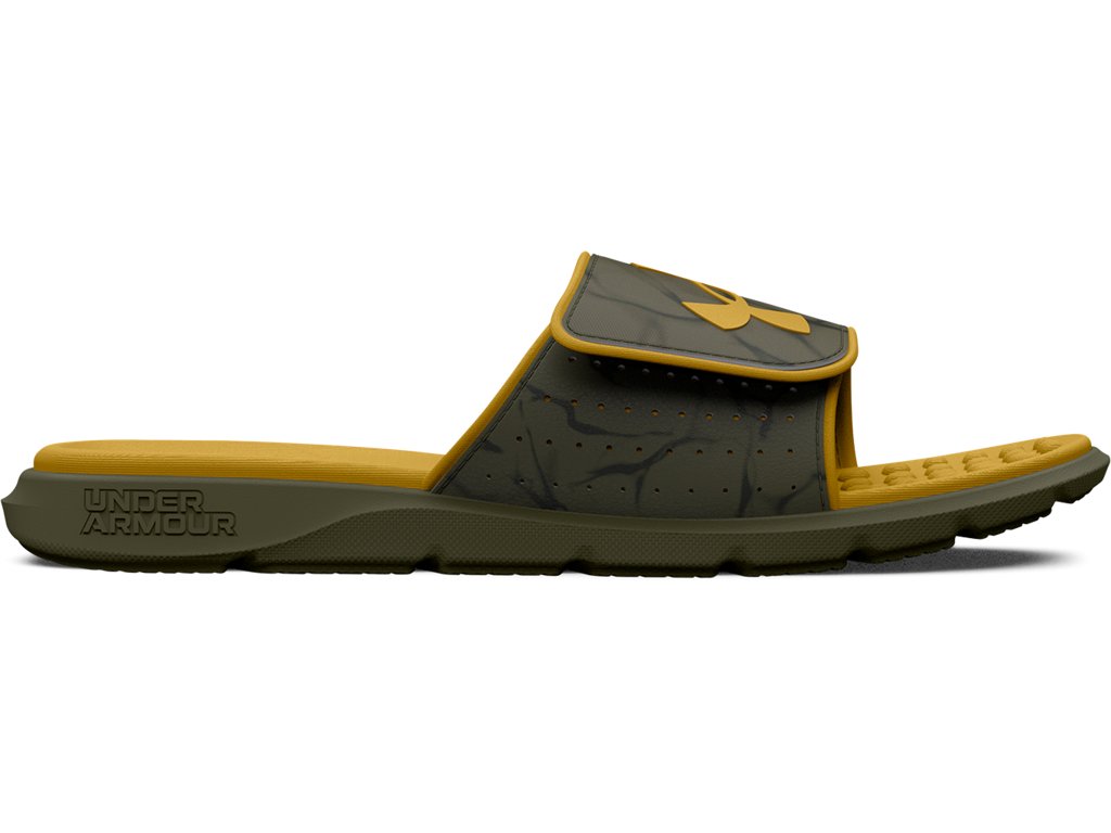 Under Armour Mens UA Ignite Pro Graphic Strap Slides Footwear - Comfortable Foam Footbed