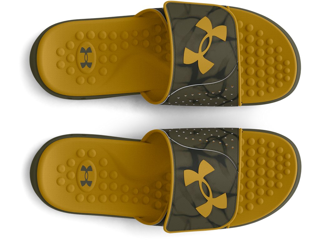 Under Armour Mens UA Ignite Pro Graphic Strap Slides Footwear - Comfortable Foam Footbed