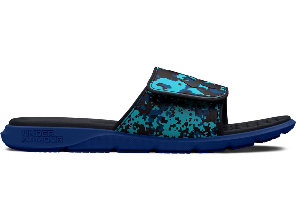 Under Armour Mens UA Ignite Pro Graphic Strap Slides Footwear - Comfortable Foam Footbed