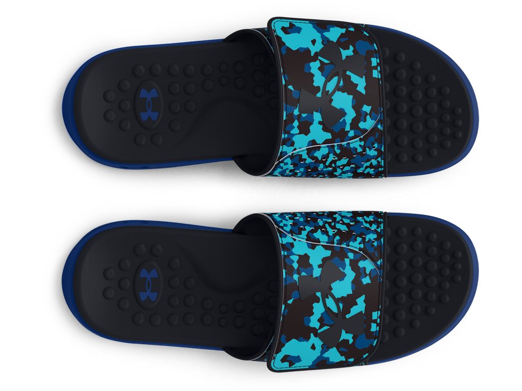 Under Armour Mens UA Ignite Pro Graphic Strap Slides Footwear - Comfortable Foam Footbed