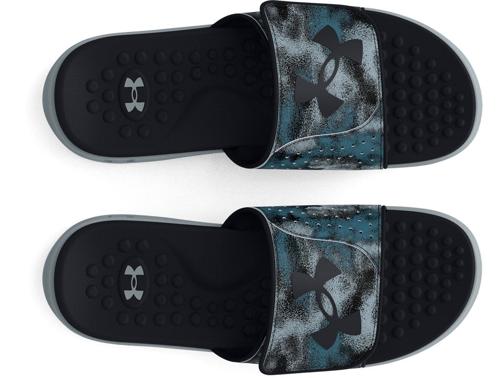 Under Armour Mens UA Ignite Pro Graphic Strap Slides Footwear - Comfortable Foam Footbed