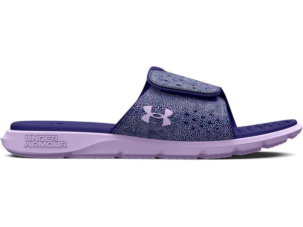 Under Armour Girls Ignite Pro Graphic Strap Slides Footwear - Durable Traction Pods