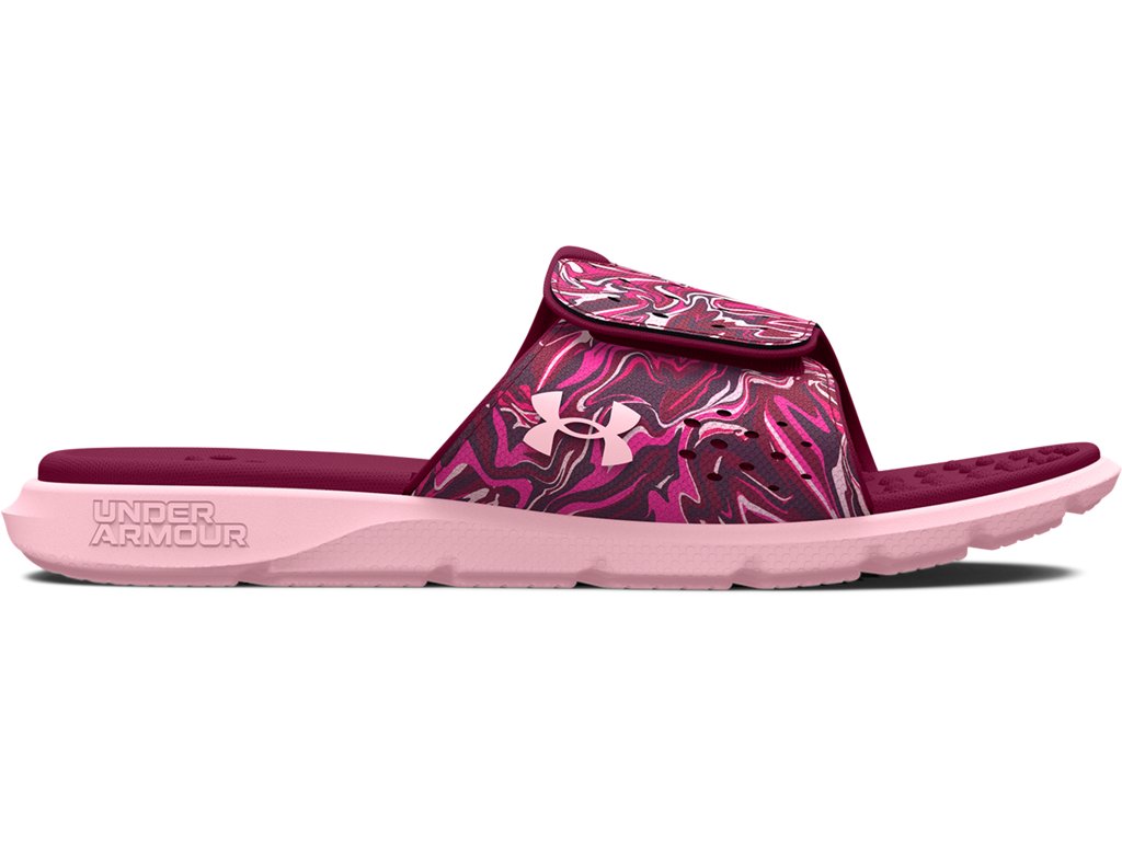 Under Armour Girls Ignite Pro Graphic Strap Slides Footwear - Durable Traction Pods