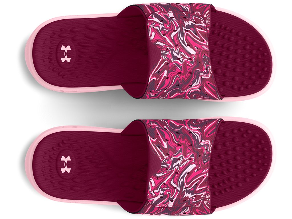 Under Armour Girls Ignite Pro Graphic Strap Slides Footwear - Durable Traction Pods