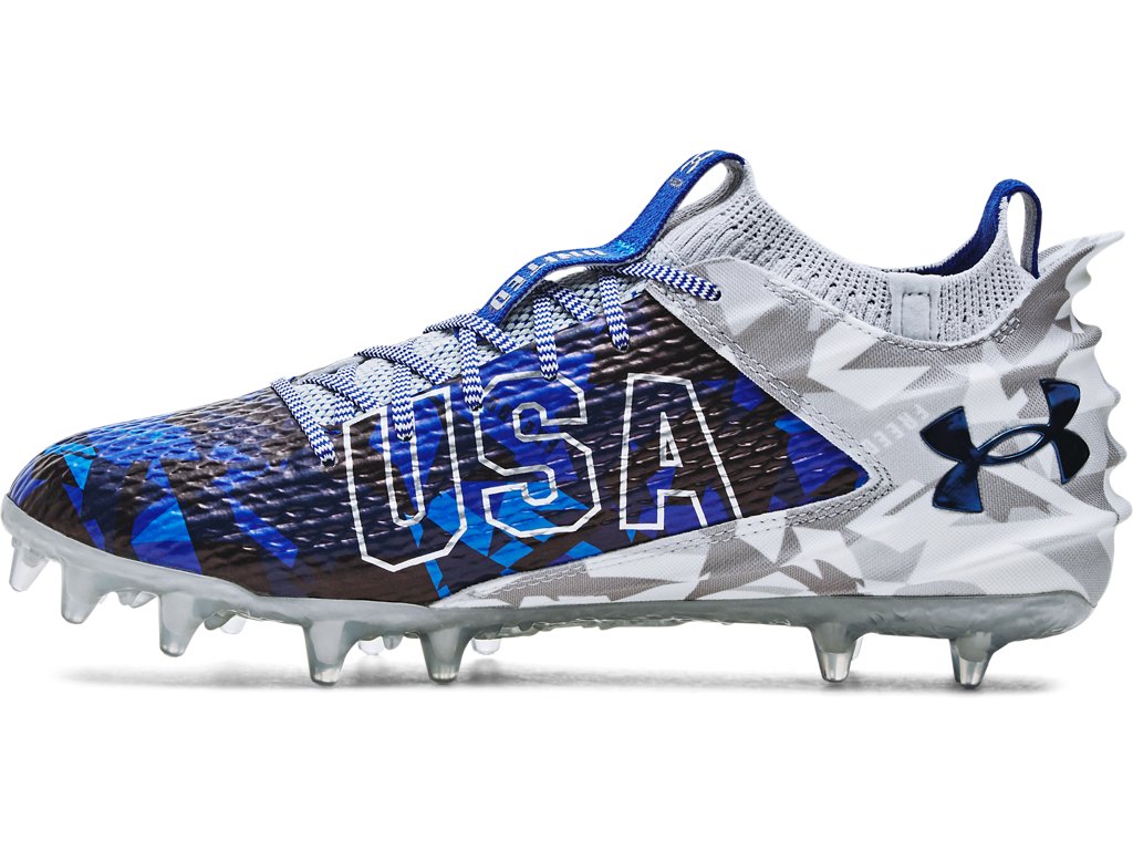Under Armour Men's Blur Smoke 2.0 MC LE USA Football Cleats - Superior Stability and Breathability