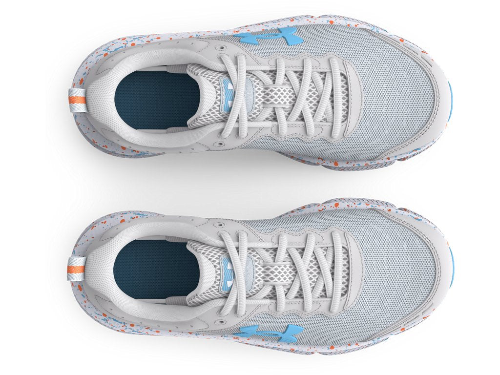 Under Armour Girls Grade School Assert 10 Paint Splatter Running Shoes - Lightweight and Breathable