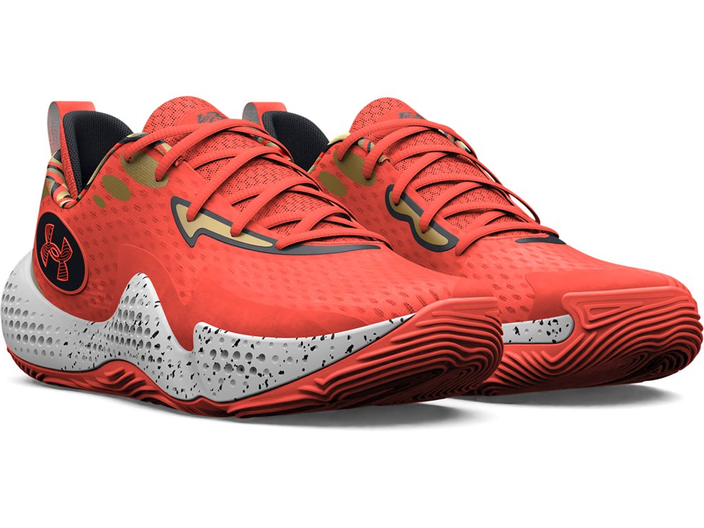 Under Armour Unisex UA Spawn 5 Let's 3 Basketball Shoes - Enhanced Comfort with Cushioned Achilles Pillow