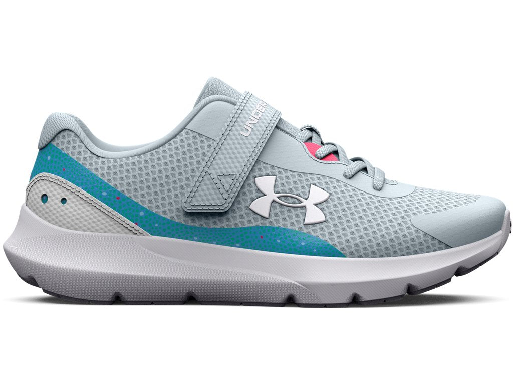 Under Armour Girls Pre-School UA Surge 3 AC Printed Running Shoes - Lightweight and Breathable