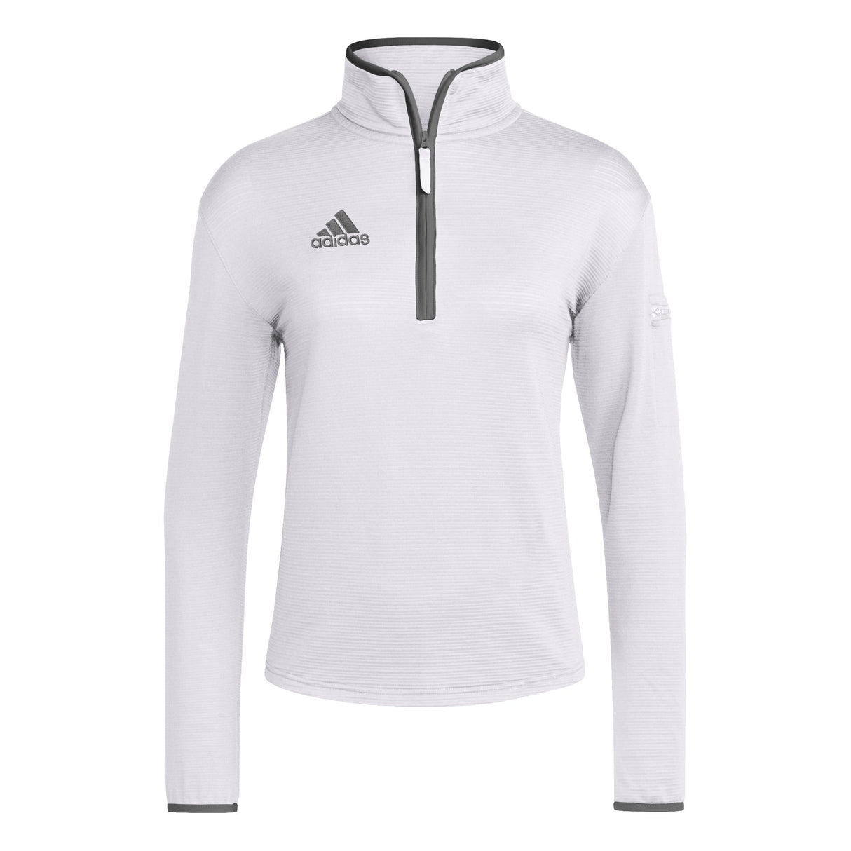 adidas Womens Coach Long Sleeve Quarter Sleeve Knit Pullover