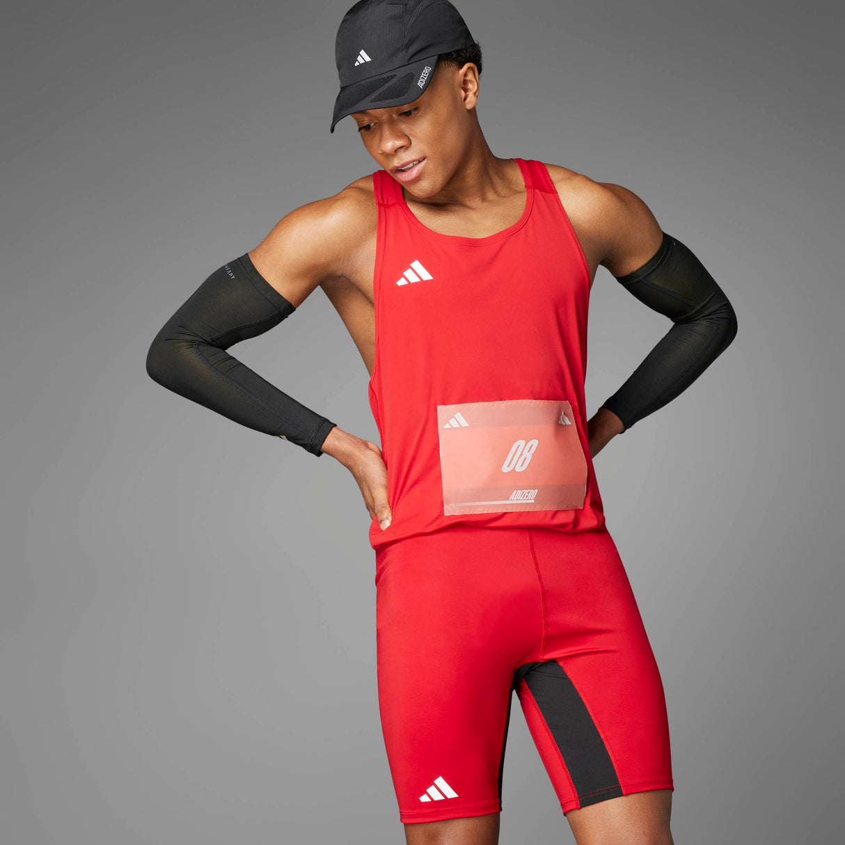 adidas Mens Adizero Essentials Running Short Tights