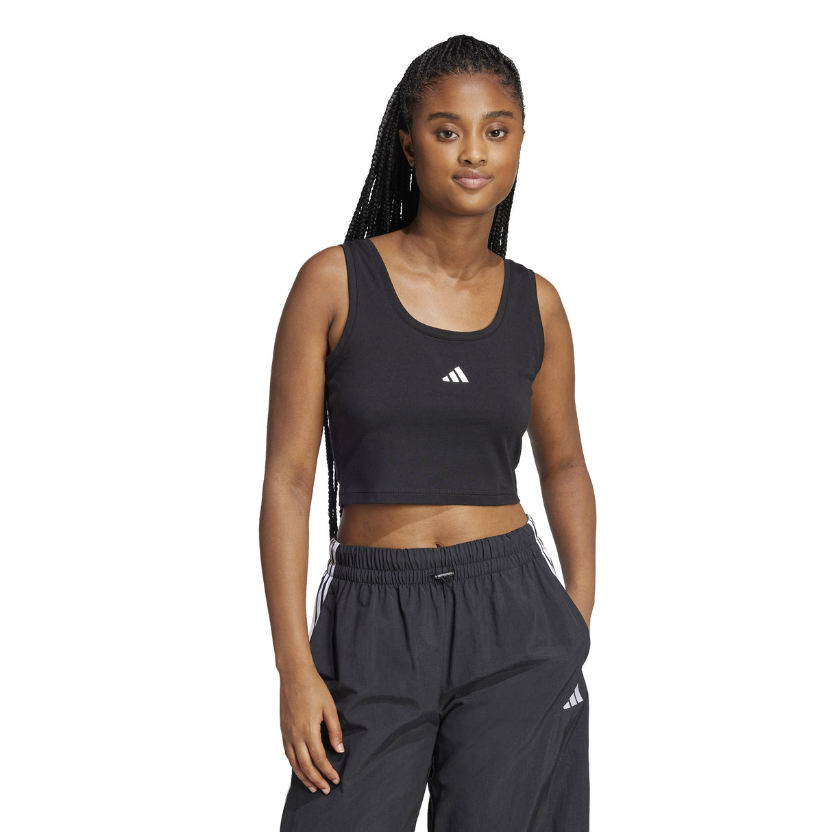 adidas Essentials Small Logo Womens Cotton Tank Top