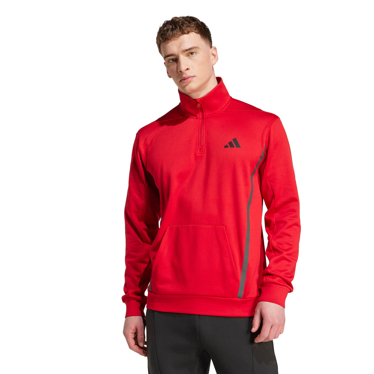 adidas Men's Performance Quarter-Zip Sweatshirt ��ClimaWarm Heat Retention for Training