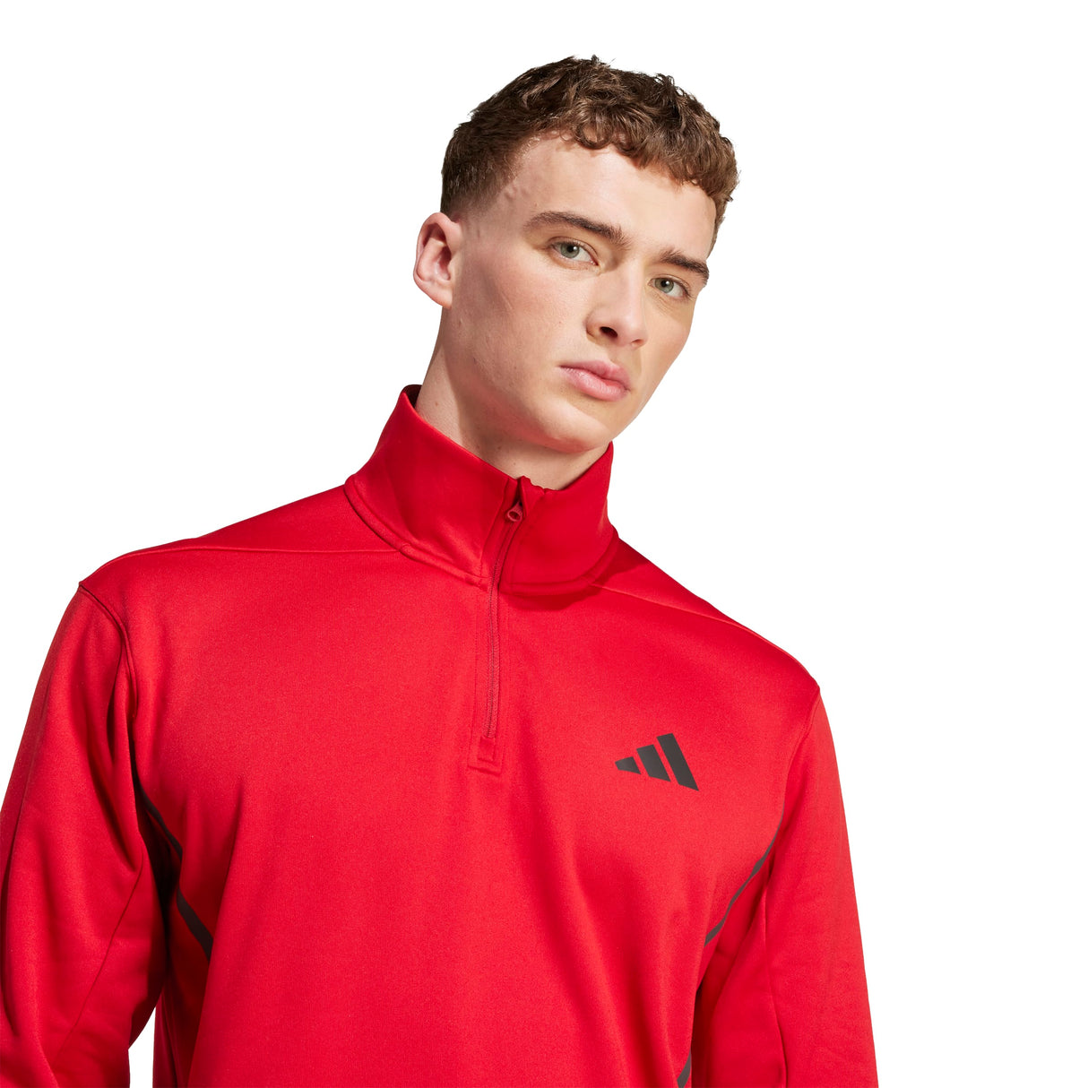 adidas Men's Performance Quarter-Zip Sweatshirt ��ClimaWarm Heat Retention for Training