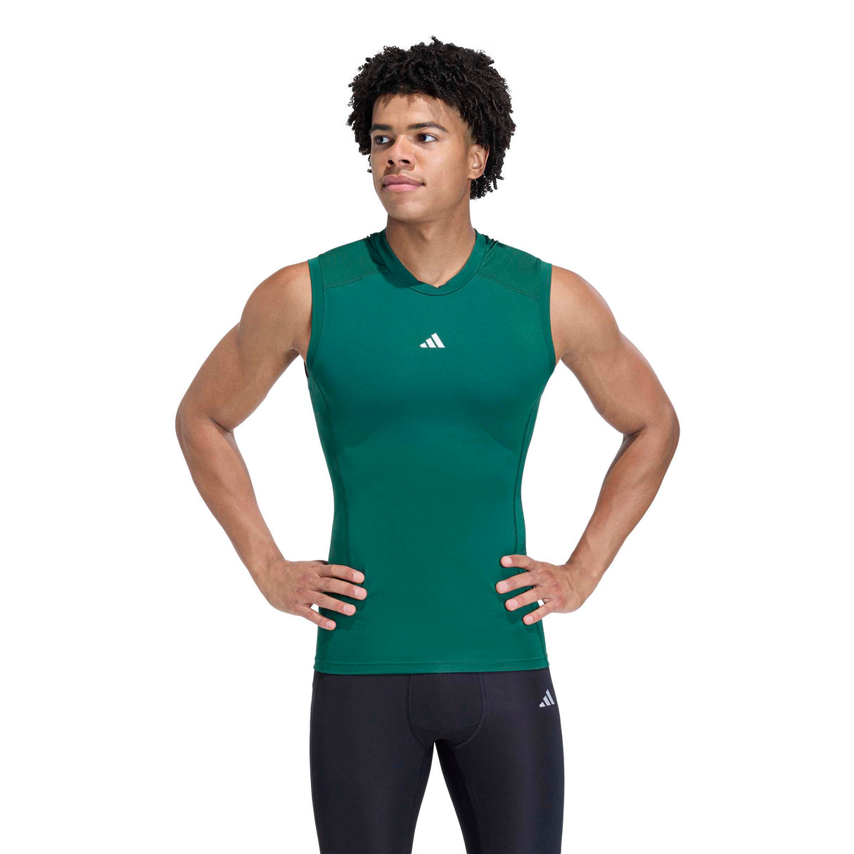 adidas Men's Techfit Compression Sleeveless T-Shirt - AEROREADY Muscle Support for Training