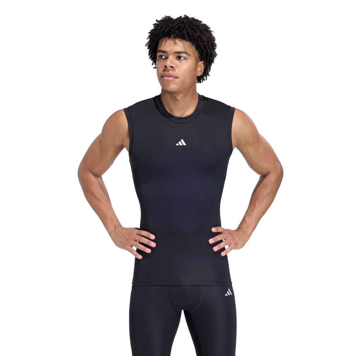adidas Men's Techfit Compression Sleeveless T-Shirt - AEROREADY Muscle Support for Training