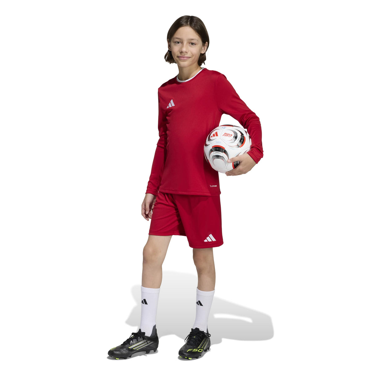 adidas Kids' Unisex Entrada 26 Long Sleeve Soccer Jersey – ClimaCool Breathability
