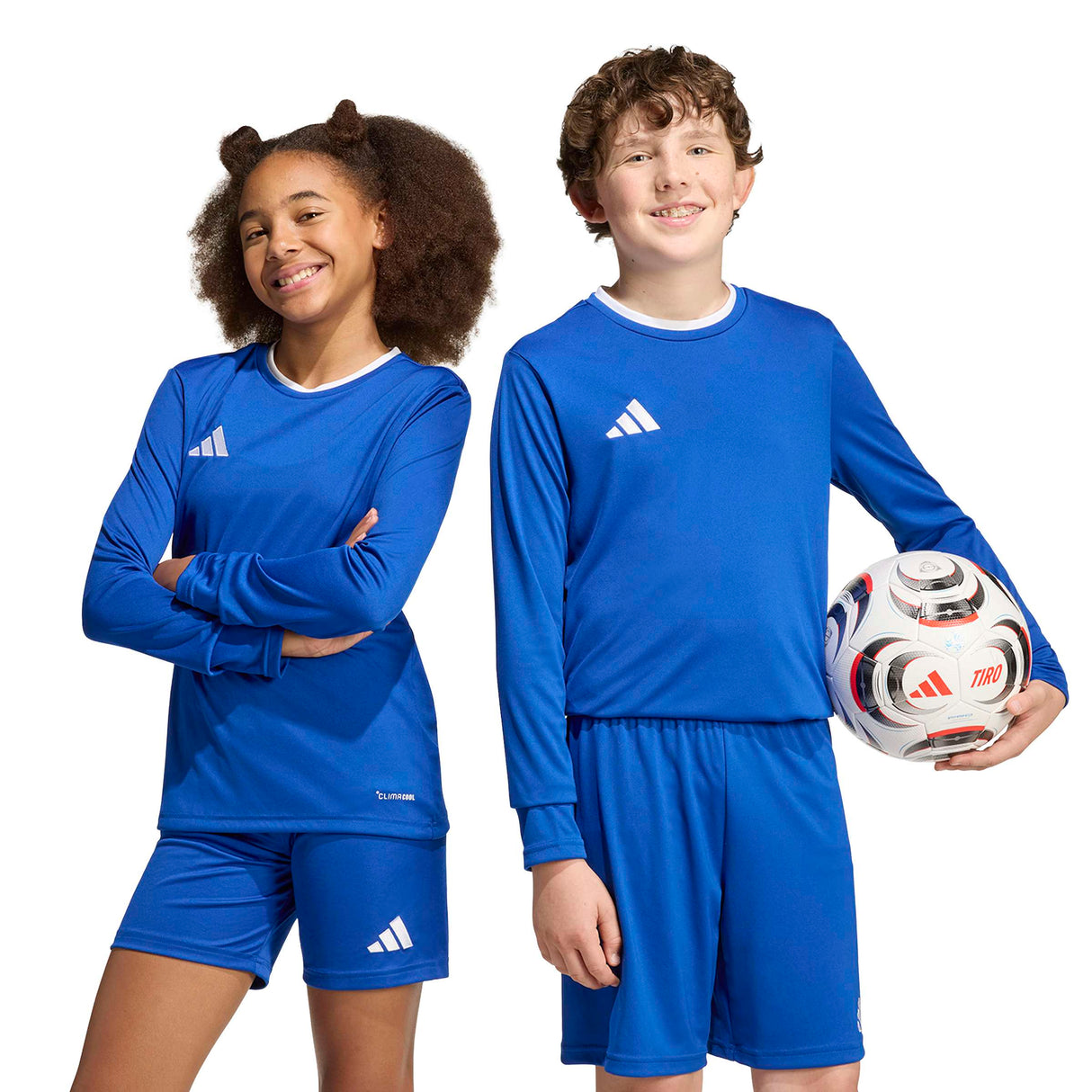 adidas Kids' Unisex Entrada 26 Long Sleeve Soccer Jersey – ClimaCool Breathability