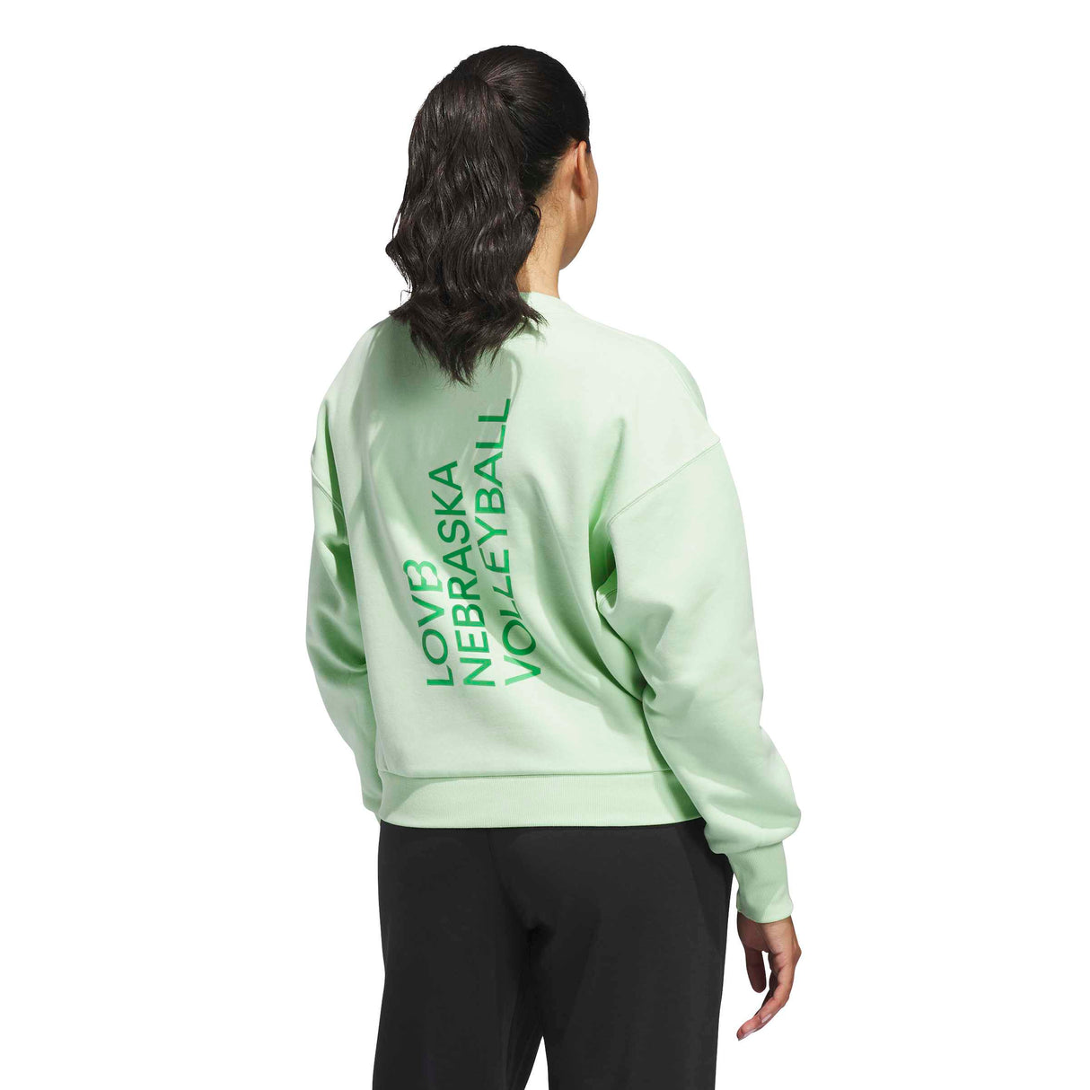 adidas Women's LOVB City Graphics Pullover Crew Sweatshirt – Loose Fit Comfort for Volleyball