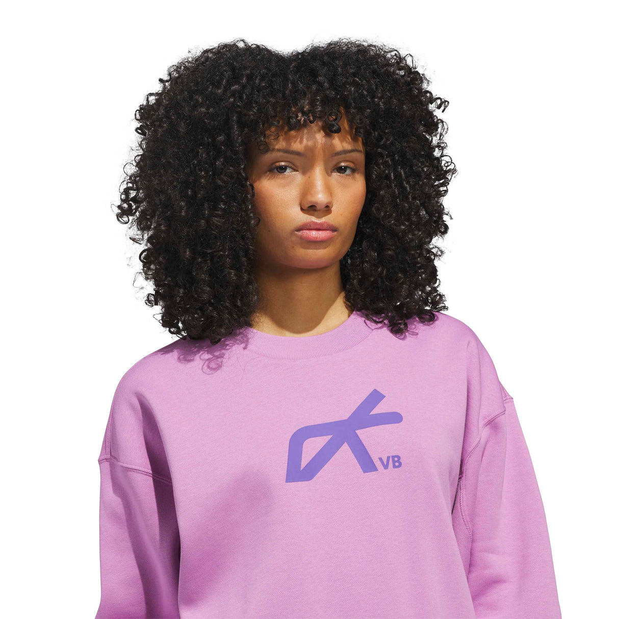 adidas Women's LOVB City Graphics Pullover Crew Sweatshirt – Loose Fit Comfort for Volleyball