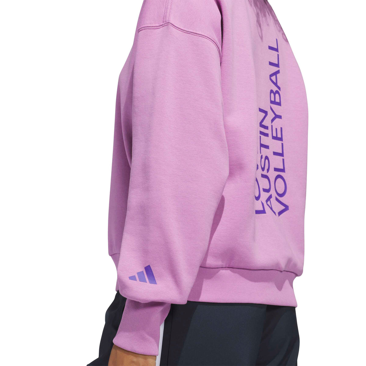 adidas Women's LOVB City Graphics Pullover Crew Sweatshirt – Loose Fit Comfort for Volleyball