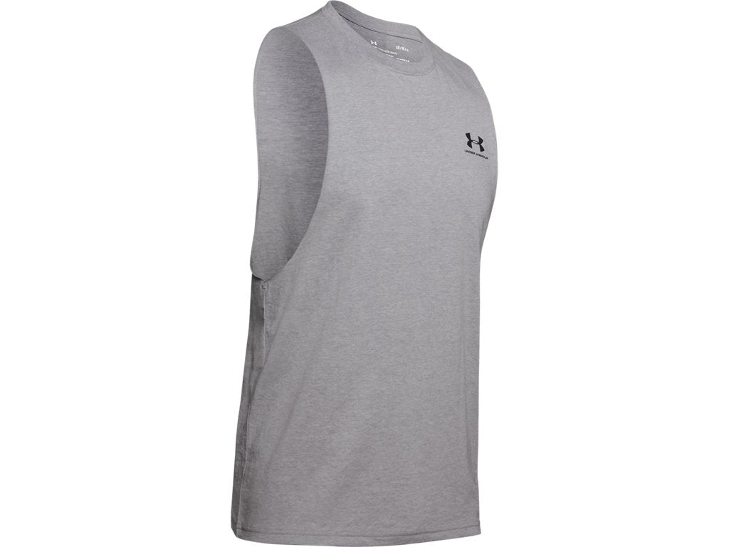 Under Armour Mens Left Chest Cut-Off Tank - Quick-Drying