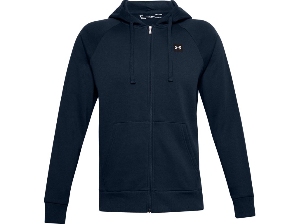 Under Armour Men's Rival Fleece Full Zip Hoodie - Ultra-Soft Mid-Weight Cotton Blend
