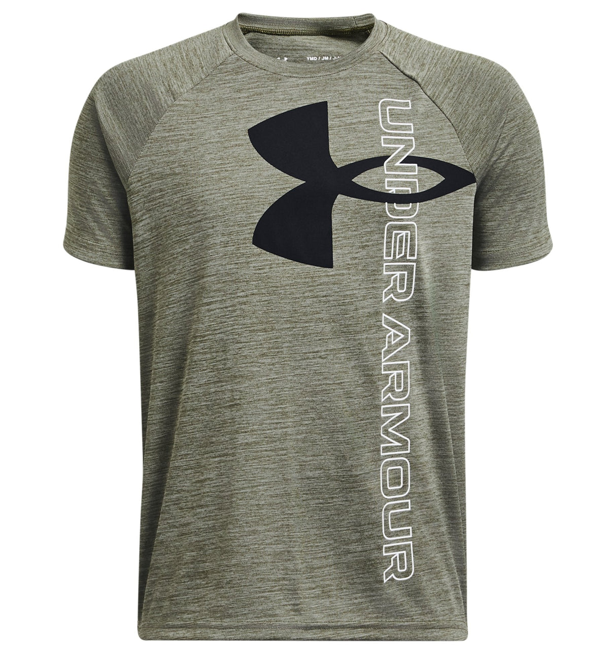 Under Armour Boys Tech Split Logo Hybrid Short Sleeve Shirt - Quick-Drying