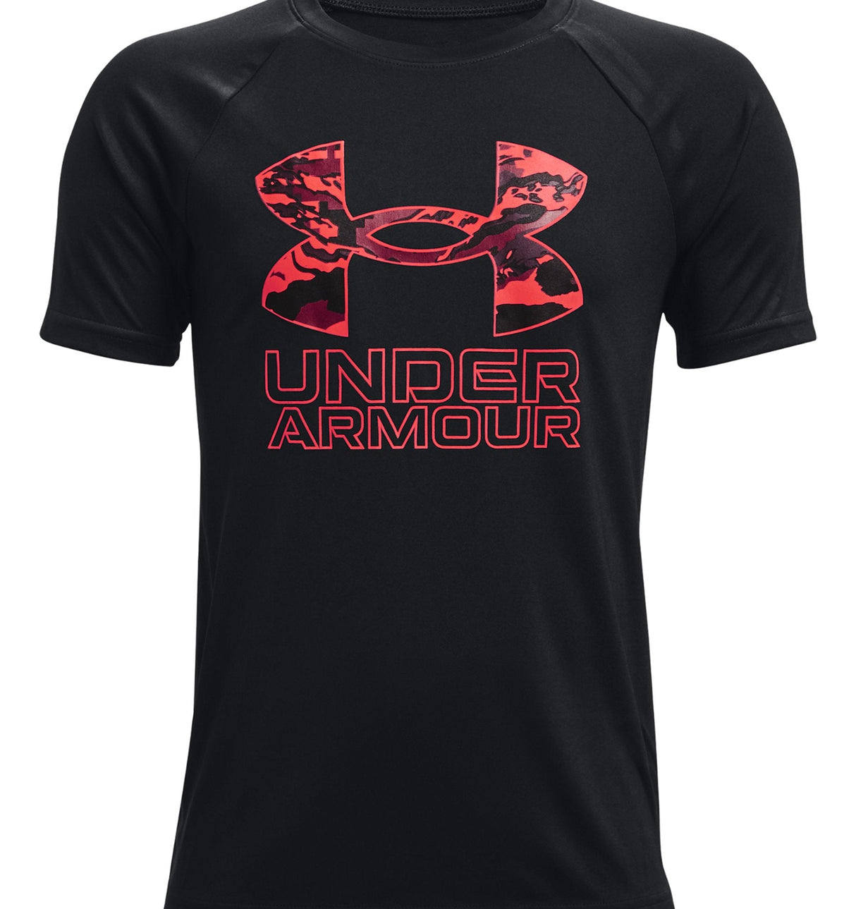 Under Armour Boys Tech Hybrid Print Fill Short Sleeve Shirt - Quick-Drying and Sweat-Wicking