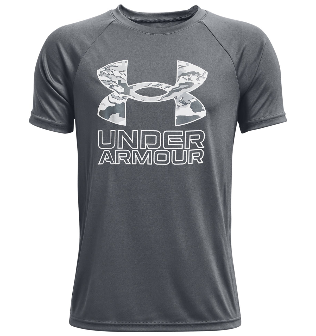 Under Armour Boys Tech Hybrid Print Fill Short Sleeve Shirt - Quick-Drying and Sweat-Wicking