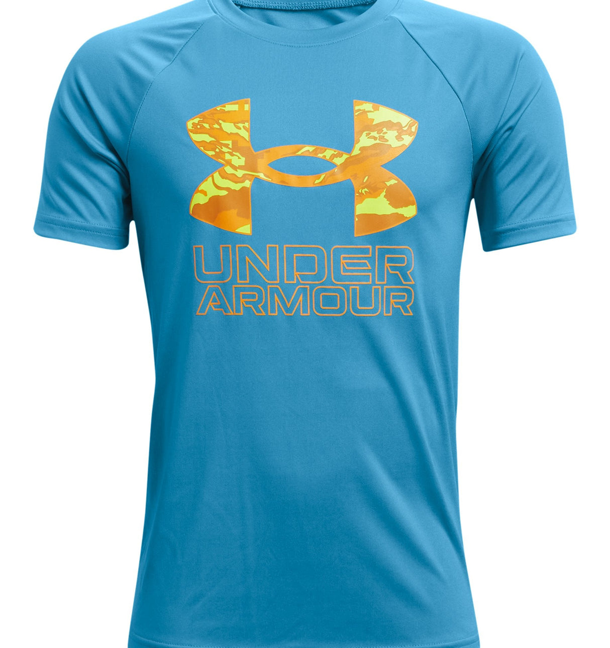 Under Armour Boys Tech Hybrid Print Fill Short Sleeve Shirt - Quick-Drying and Sweat-Wicking