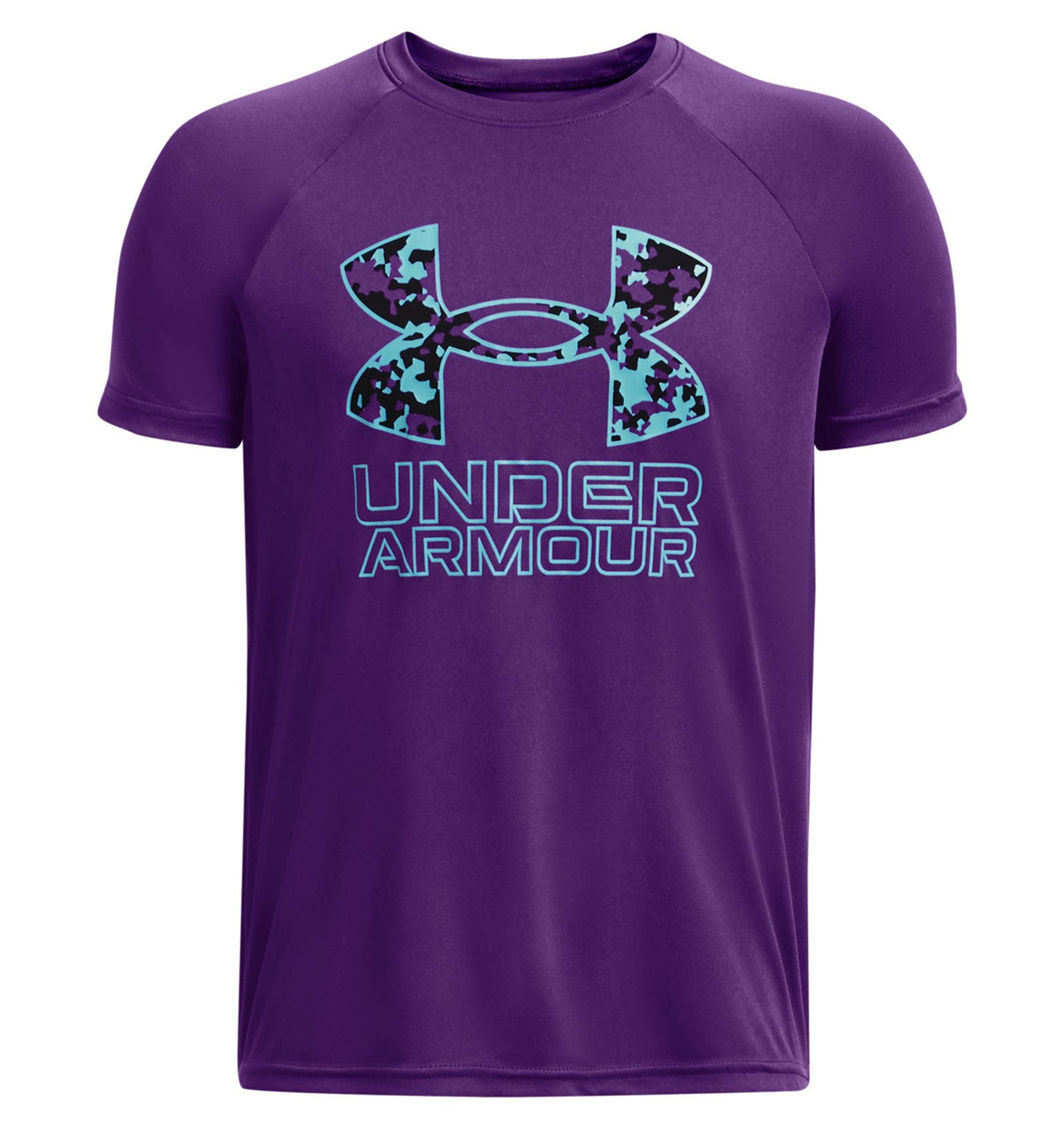 Under Armour Boys Tech Hybrid Print Fill Short Sleeve Shirt - Quick-Drying and Sweat-Wicking