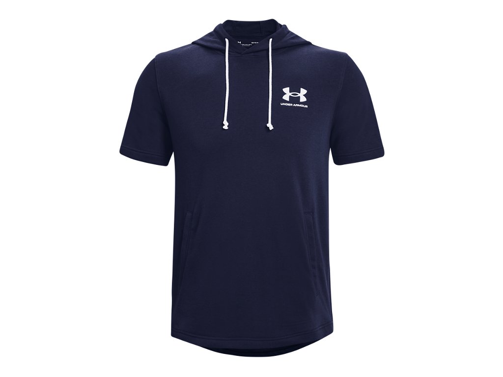 Under Armour Mens UA Rival Terry Short Sleeve Hoodie - Lightweight French Terry Material