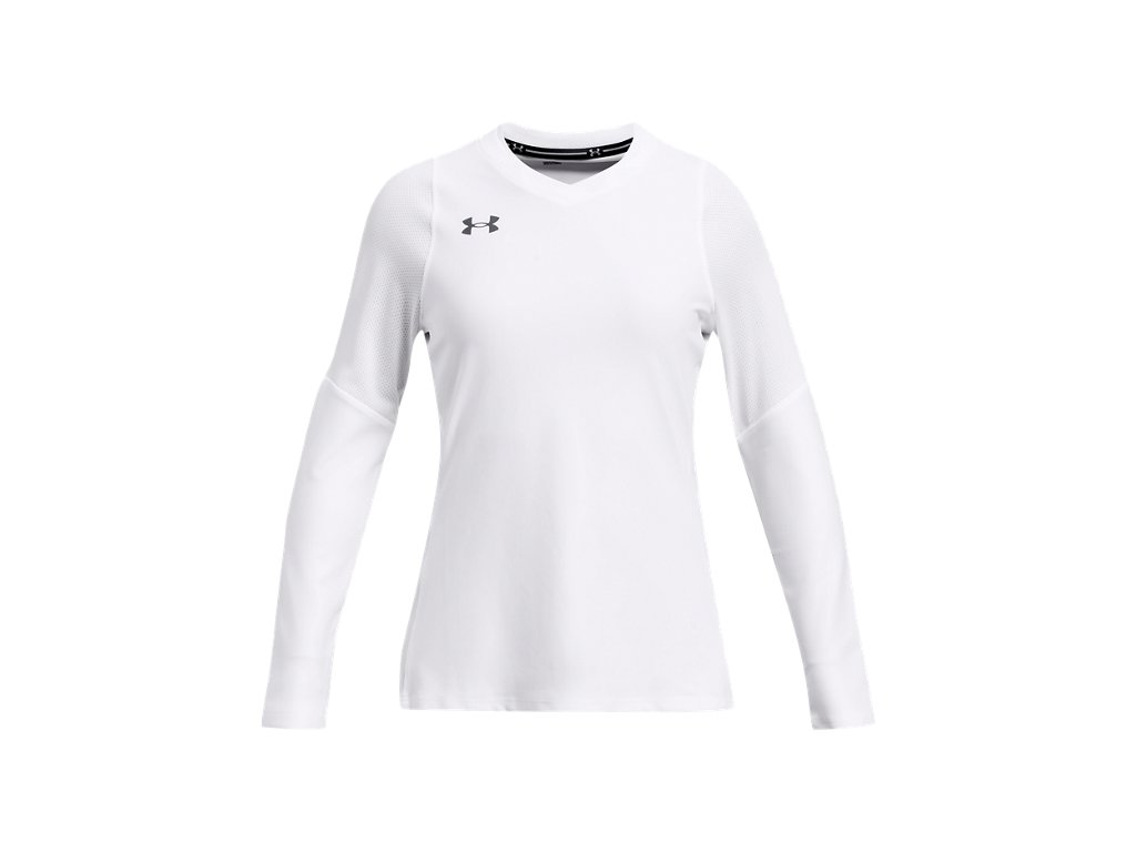 Under Armour Girls Volleyball Powerhouse Long Sleeve Jersey - HeatGear Fabric with Mesh Panels