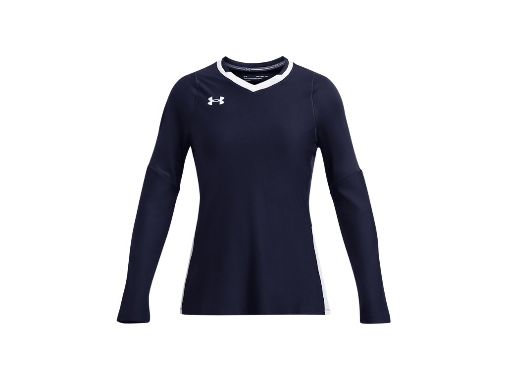 Under Armour Girls Volleyball Powerhouse Long Sleeve Jersey - HeatGear Fabric with Mesh Panels