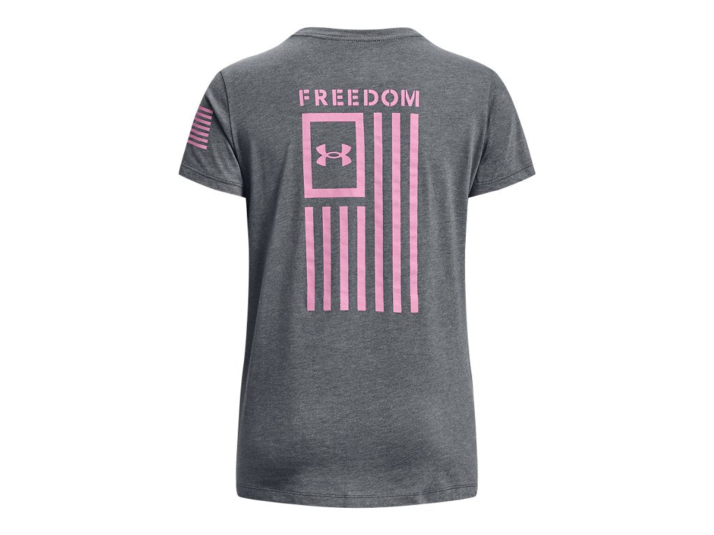Under Armour Womens Freedom Flag Graphic T-Shirt - Quick-Drying Cotton Blend